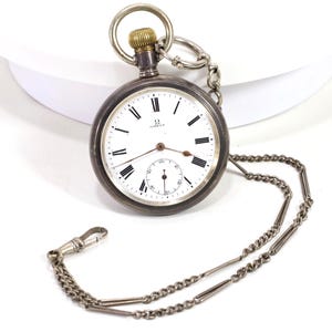 Omega Pocket Watch 1916 | Silver Pocket Watch | Vintage Wristwatch | Horological Collectible | Heirloom Gift