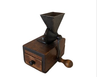 Vintage Charm Handmade Antique Coffee Grinder for the Perfect Morning Brew - Norwegian antique coffee grinder - Handmade coffee grinder