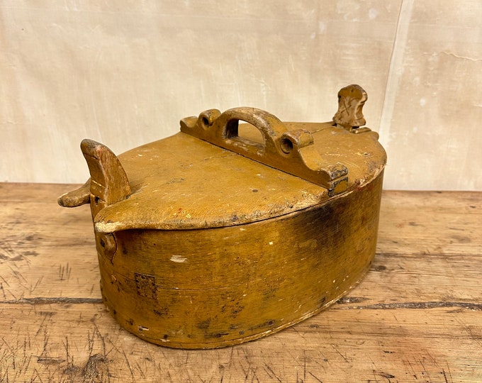 Norwegian Bentwood Box 1800s | Hand-Carved Jewelry Box | Historical Treasure | Decorative Storage | Collector's Piece