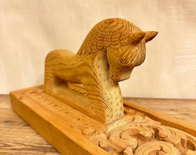 Primitive Handmade Norwegian Mangle Board - Unique Wedding Engagement Gift with Historic Significance