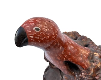 Unique Norwegian Wooden Bird Carving - Vintage Handcarved Bird Figurine  Norwegian Capercaillie Bird