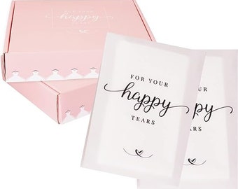 Wedding Tissues packs for guests -Happy Tears Tissues Packs for Wedding- Wedding Kleenex perfect wedding welcome bag items