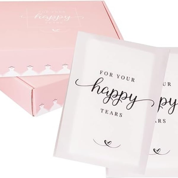 Wedding Tissues packs for guests -Happy Tears Tissues Packs for Wedding- Wedding Kleenex perfect wedding welcome bag items