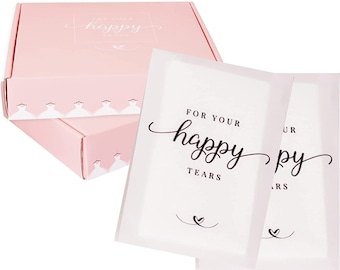 Wedding Tissues packs for guests -Happy Tears Tissues Packs for Wedding- Wedding Kleenex perfect wedding welcome bag items