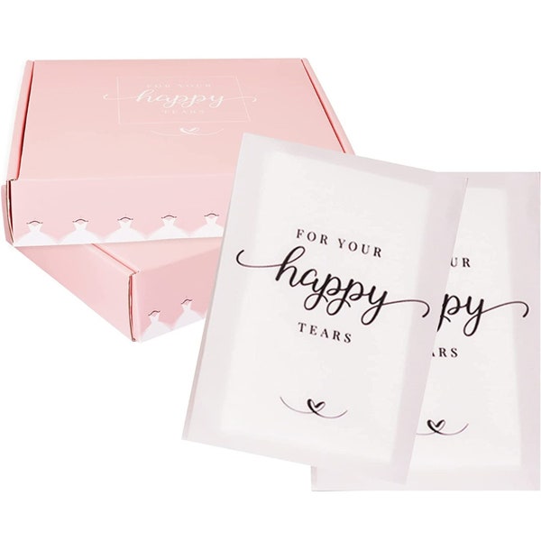 Wedding Tissues packs for guests -Happy Tears Tissues Packs for Wedding- Wedding Kleenex perfect wedding welcome bag items