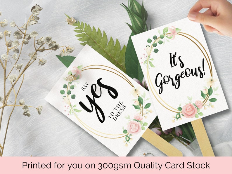 Wedding Dress Shopping Signs Paddles Say Yes to the Dress Etsy