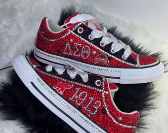 Custom Bling Chuck Taylor’s Delta Sigma Theta