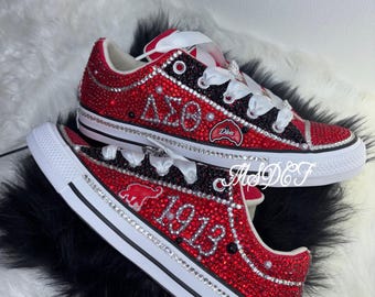 Custom Bling Chuck Taylor’s Delta Sigma Theta