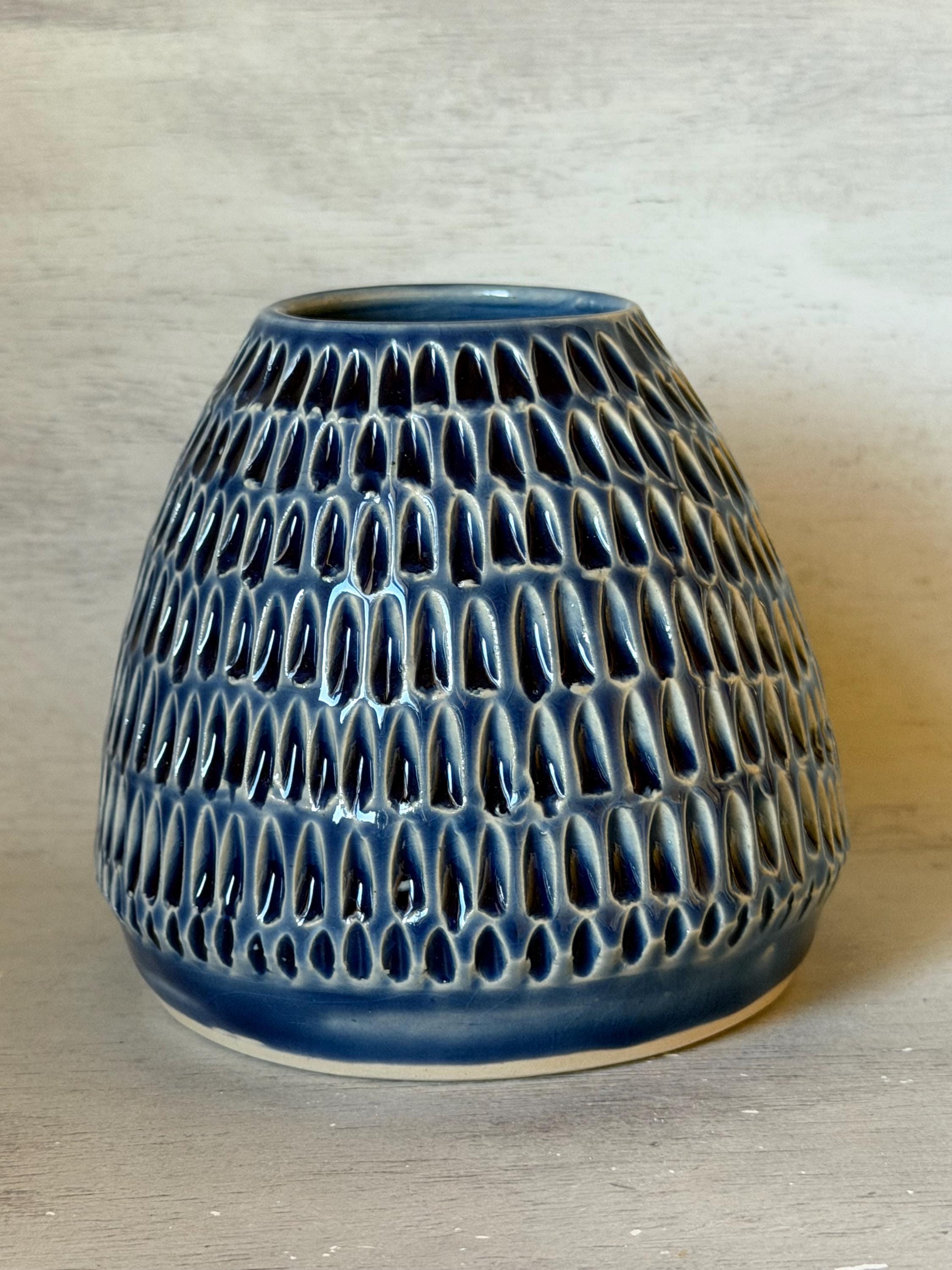 Handmade Stoneware Ceramic Vase – Wheel Thrown Minimalist Flower Design ...