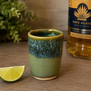 Handmade Ceramic Shot Glass | Wheel Thrown Pottery  | Stoneware Whiskey Cup | Multiple colors