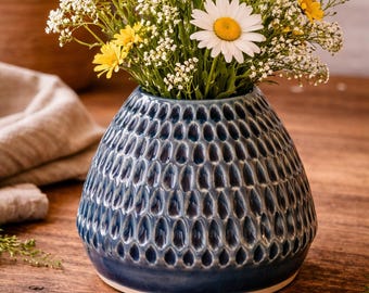 Handmade Stoneware Ceramic Bud Vase – Wheel Thrown Minimalist Flower ...