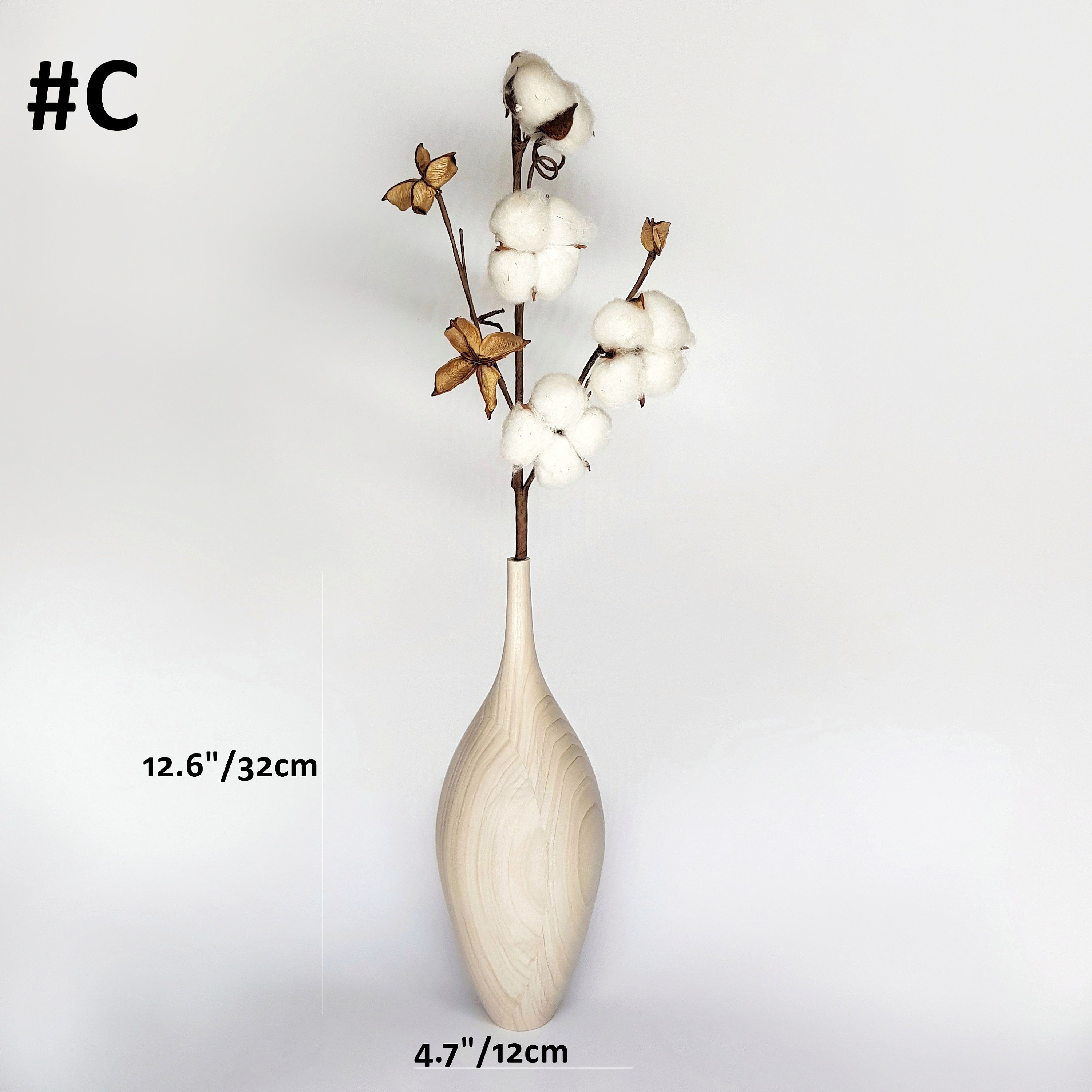 Wooden vase dried flower vase handmade vase arabic Etsy