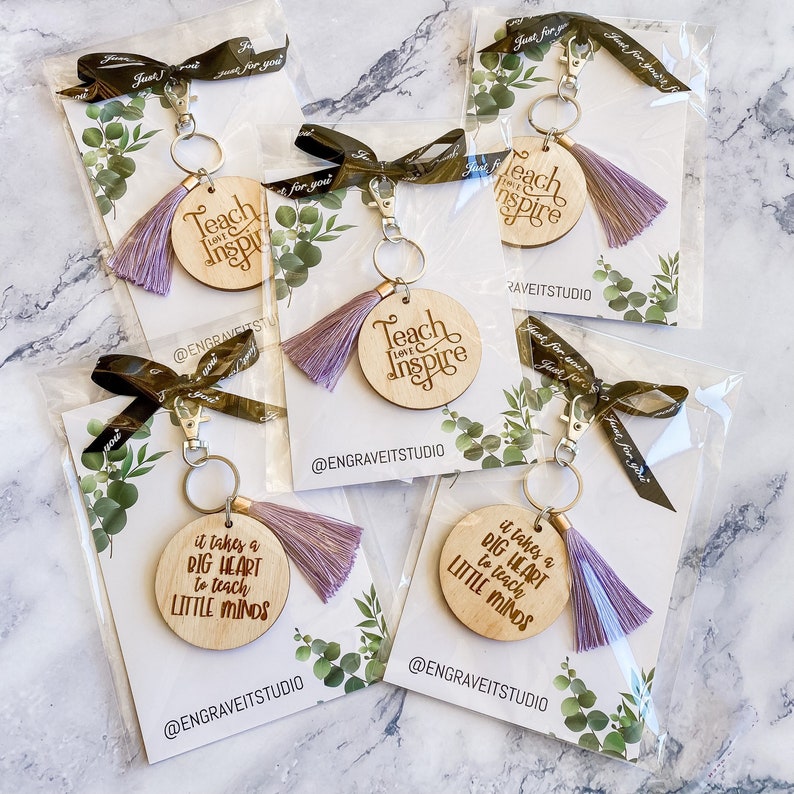 Personalised Wooden Teachers Key Rings Gift Ideas for Etsy