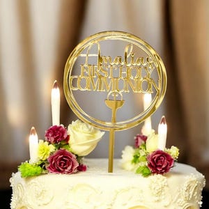First Holy Communion Cake Topper | 1st Communion | Holy Communion | Cake Topper | Cake Decoration | Personalised