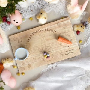 Personalised Double Sided Wooden Treat Board: Easter & Santa Milk and Cookies image 3