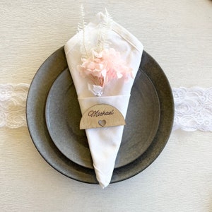 Semi Circle Wood Engraved Place card | Wedding Place Cards | Table seating | Personalised Wedding Favours | Wedding Decor