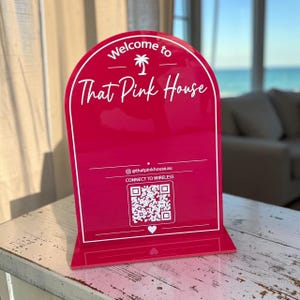 Aangepast welkomstbord voor Airbnb, gepersonaliseerde decoratie voor vakantiewoningen, bord met huisregels en wifi-informatie