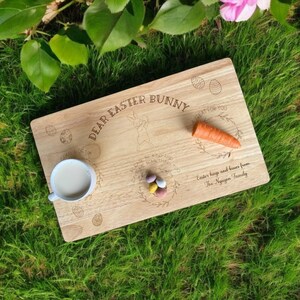 Personalised Double Sided Wooden Treat Board: Easter & Santa Milk and Cookies image 5