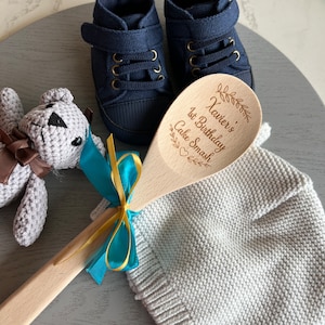 Cake smash wooden spoon 1st Birthday Personalised engraved photo prop | 1st Birthday | baby boy | baby girl