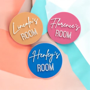Personalized Acrylic Kids Room Sign: Custom Name Decor