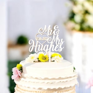 Personalised Wedding Mr and Mrs Cake topper | Custom Cake Topper | Wedding | Wood Cake topper |  Mr and Mrs | Wedding Accessories
