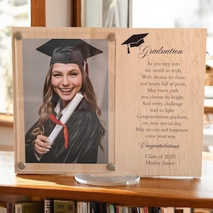 Graduation wood and acrylic poem frame | Graduation Gift Idea | Highschool | Gift for Her | Graduation Gift for Him | Graduation Gift Idea