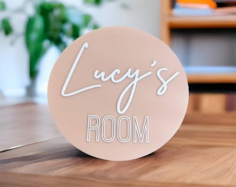 Personalized Acrylic Kids Room Sign: Custom Name Decor