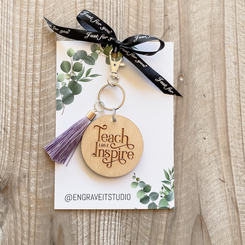 Personalised Wooden Teachers Key Rings Gift Ideas for Etsy