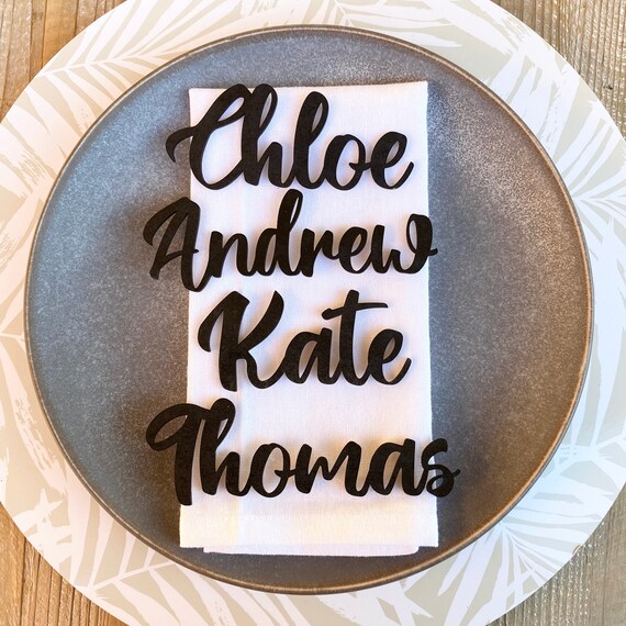 Wooden Laser Cut Name Place Card Table Settings Wedding Etsy Australia