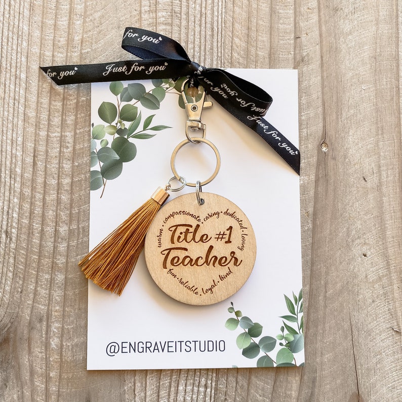 Personalised Wooden Teachers Key Rings Gift Ideas for Etsy