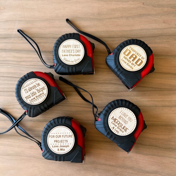 Personalised Tape measure for dad | Father's Day Gifts | Gift Ideas for dad | Daddy | Gifts for men | Custom tape measure |  Engraved