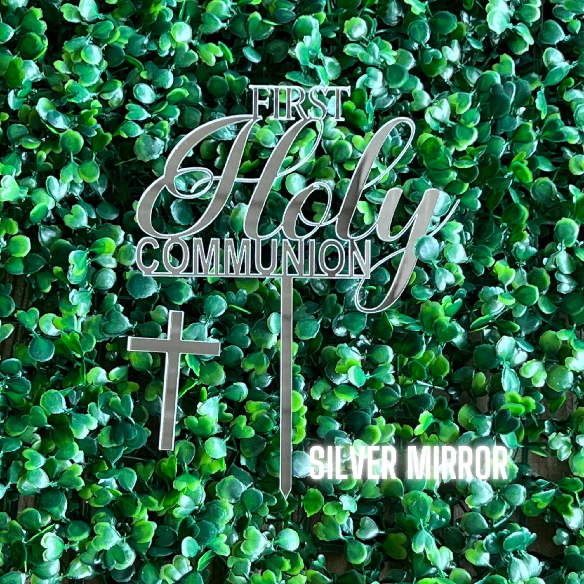 First Holy Communion Cake Topper With Seperate Cross 1st Etsy Australia