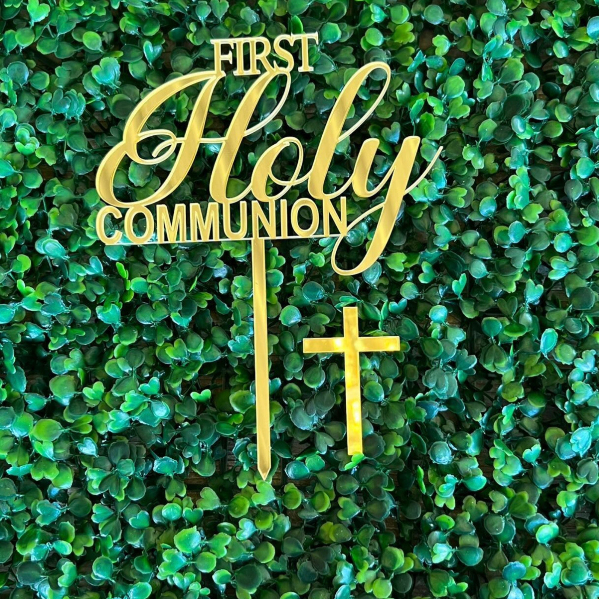 First Holy Communion Cake Topper With Seperate Cross 1st Etsy Australia