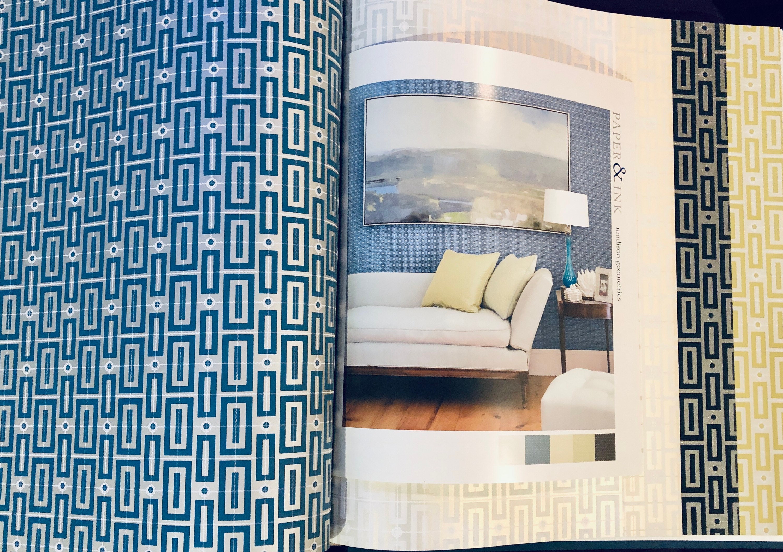 WallQuest Paper & Ink Madison Geometrics Designer Wallpaper Etsy