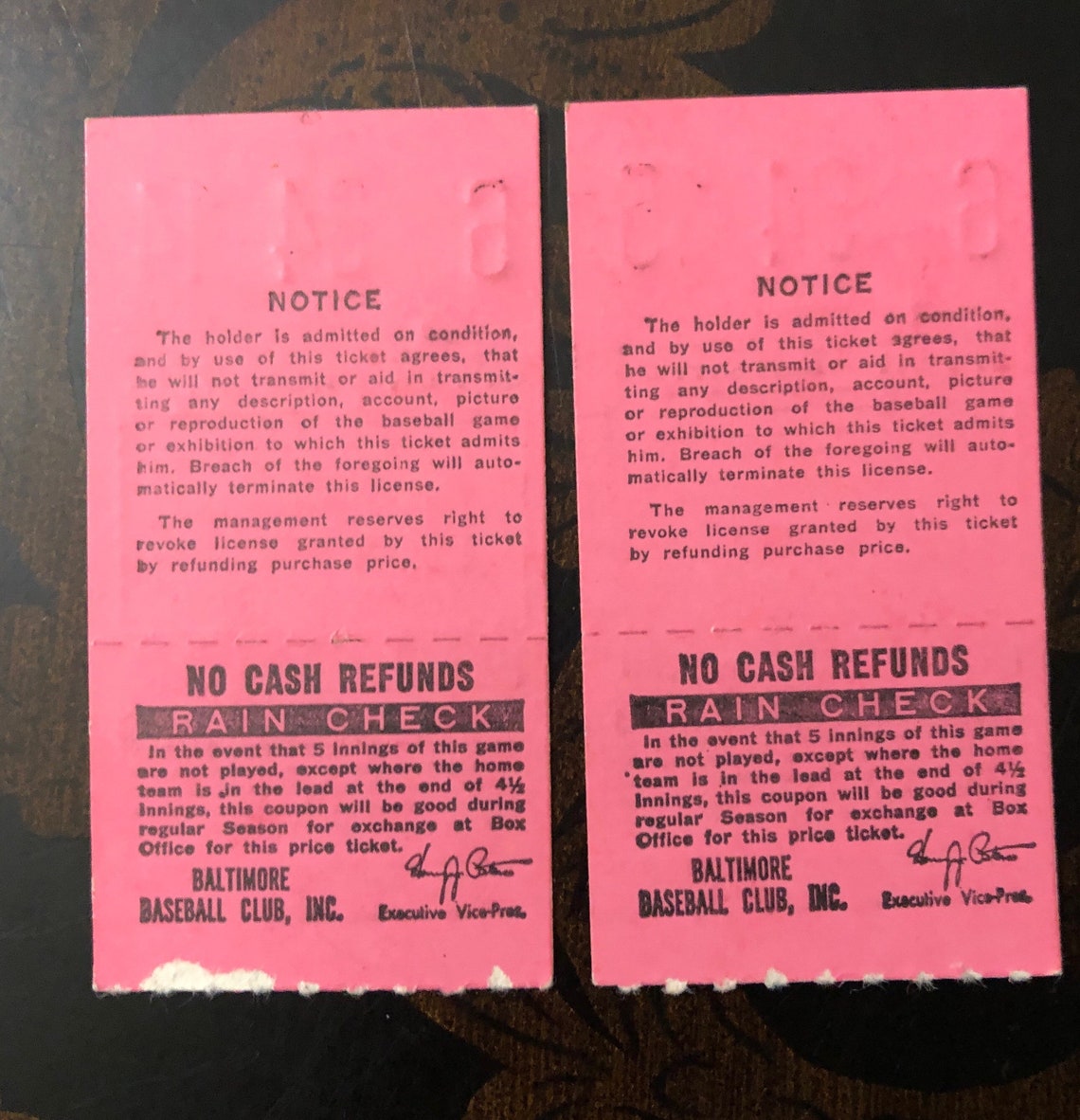 Vintage Baseball Ticket Stub Baltimore Orioles Vs Detroit Etsy