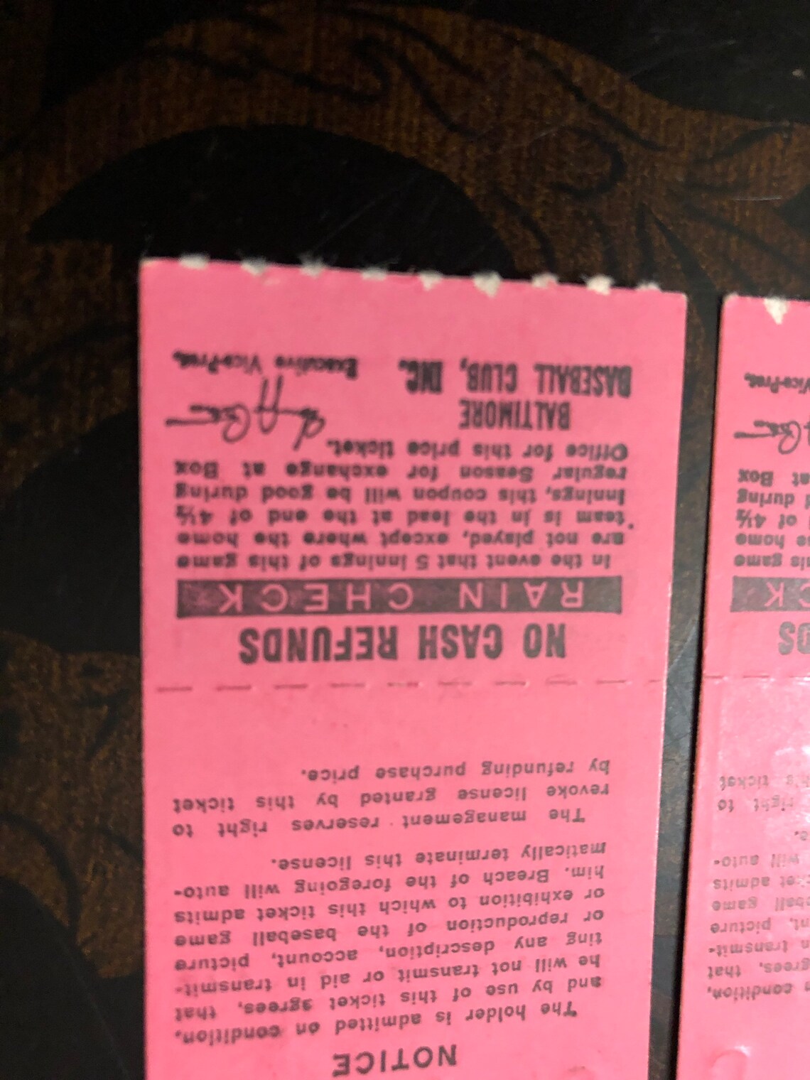 Vintage Baseball Ticket Stub Baltimore Orioles Vs Detroit Etsy