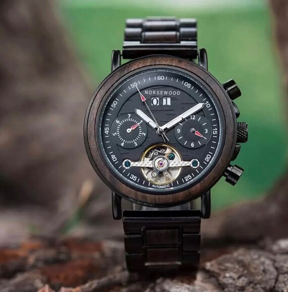Mens watch with custom engraving sale