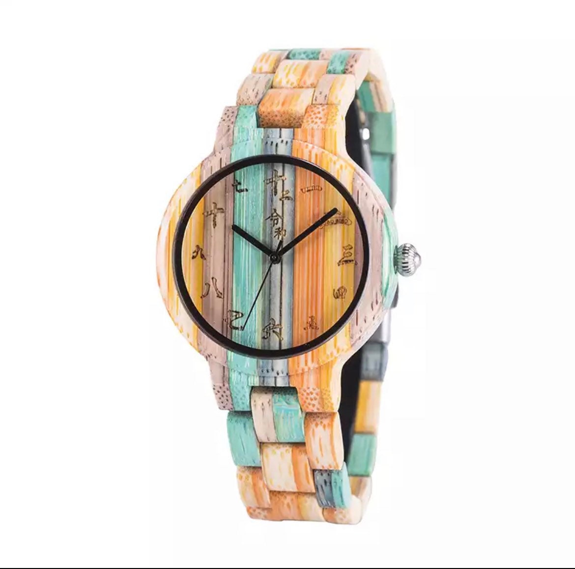 Rainbow Watch Ladies Wooden Watch Lgtbq Style Lgbt Gift Bamboo