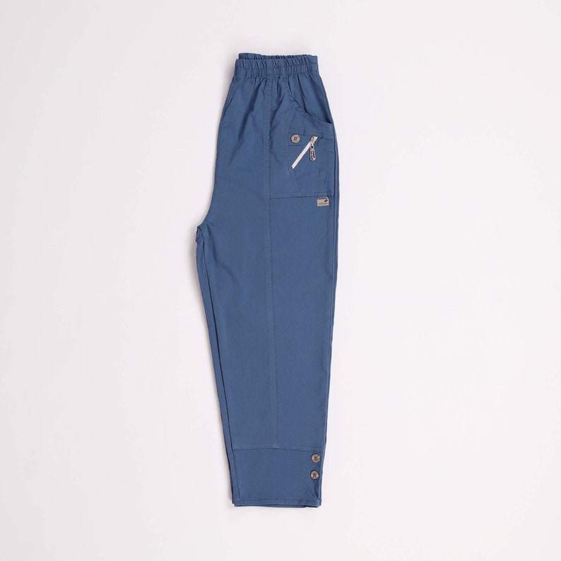 Nordbury Capri-Hose für Damen, Cherry Berry, drei Quart-Hose, Stretch, knielang, verkürzte 3/4-Hose, elastische Baumwoll-Jogginghose Air Force Blue