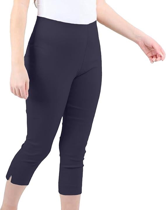 Womens Black Capri Pants PACK Of LADIES THREE QUARTER TROUSERS