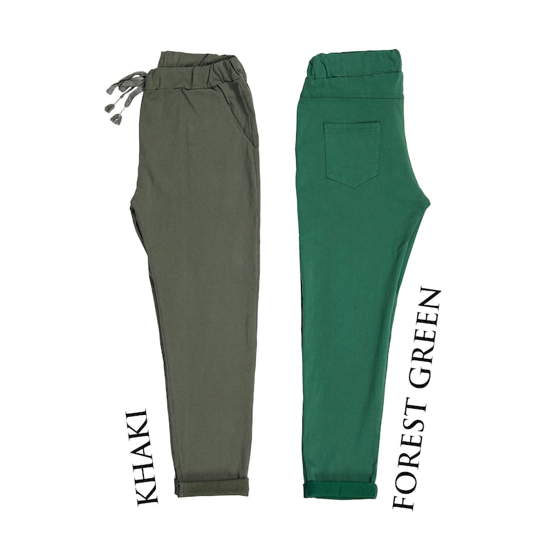 Nordbury dames Italiaanse stretch effen broek Magic-broek Dames Magic Casual joggingbroek met diepe zakken afbeelding 5