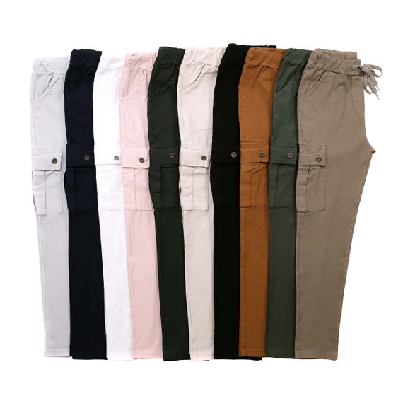 Plus Size Mens Plain Cargo Trousers With Pockets Outdoor Hiking Pants  Bottom | Fruugo PT