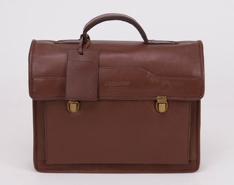 Nordbury Leather Mens Business Briefcase, Laptop Bag, Documents Bag