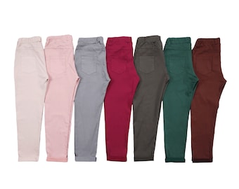 Nordbury Ladies Italian Stretch Plain Pants Magic Trousers Womens Magic Casual Joggers with Deep Pockets