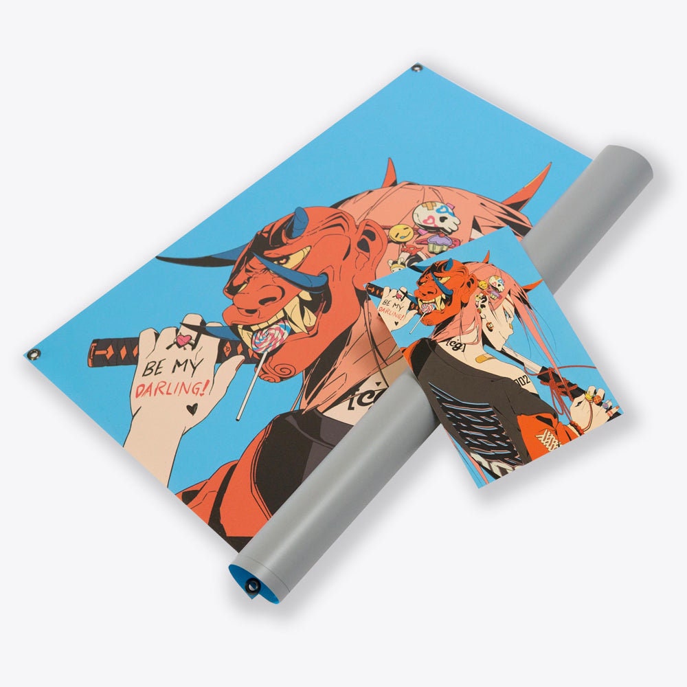  DCVH Anime Darling in The Franxx Hiro Zero Two Canvas Art Poer  and Wall Art Picture Print Modern Family Bedroom Der Poers 12x18h(30x45cm):  Posters & Prints