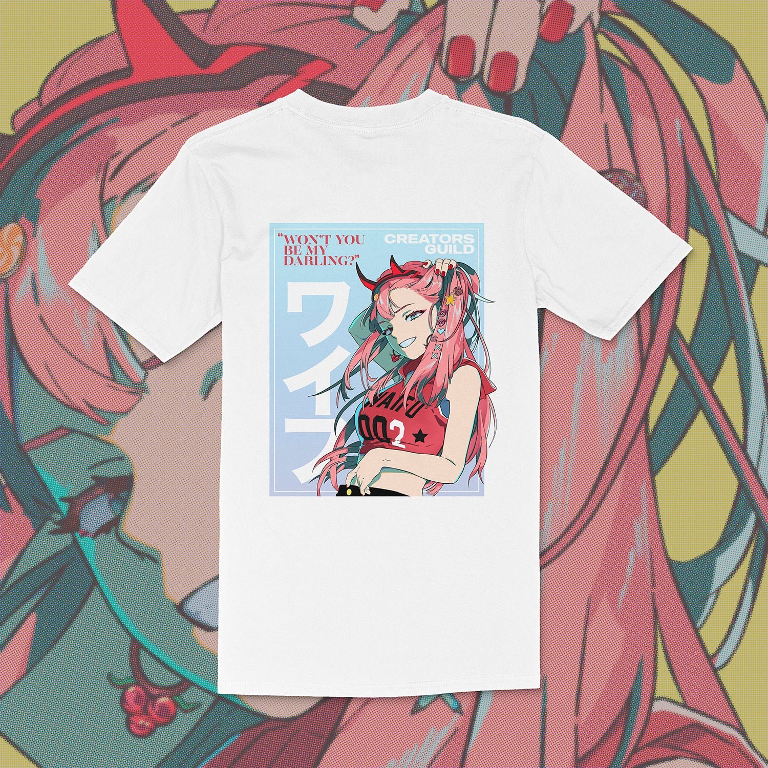 Anime Darling In The Franxx Short Sleeve T-shirt + Shorts Zero Two Cosplay  Costumes Two Piece Set Men Women Summer Streetwear Casual Two Pieces