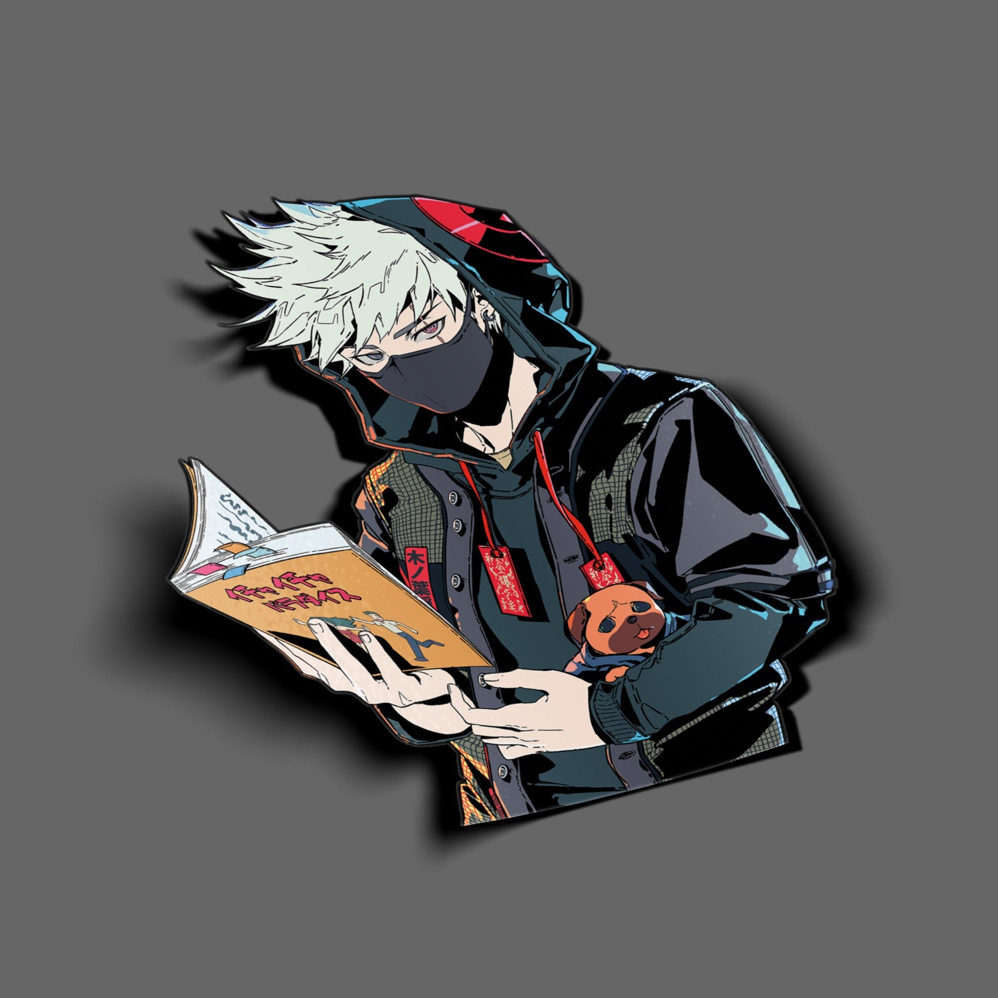  Ata-Boy Naruto Kakashi Face 1 Full Color Enamel Pin :  Clothing, Shoes & Jewelry