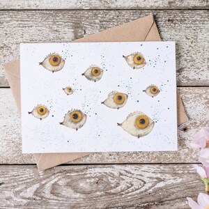 Whimsical Fish Blank Card, Fish Birthday Card, Ocean Blank Card, Fish Baby Shower Card, Original Kids Card, Funny Greeting Card, Marine Card