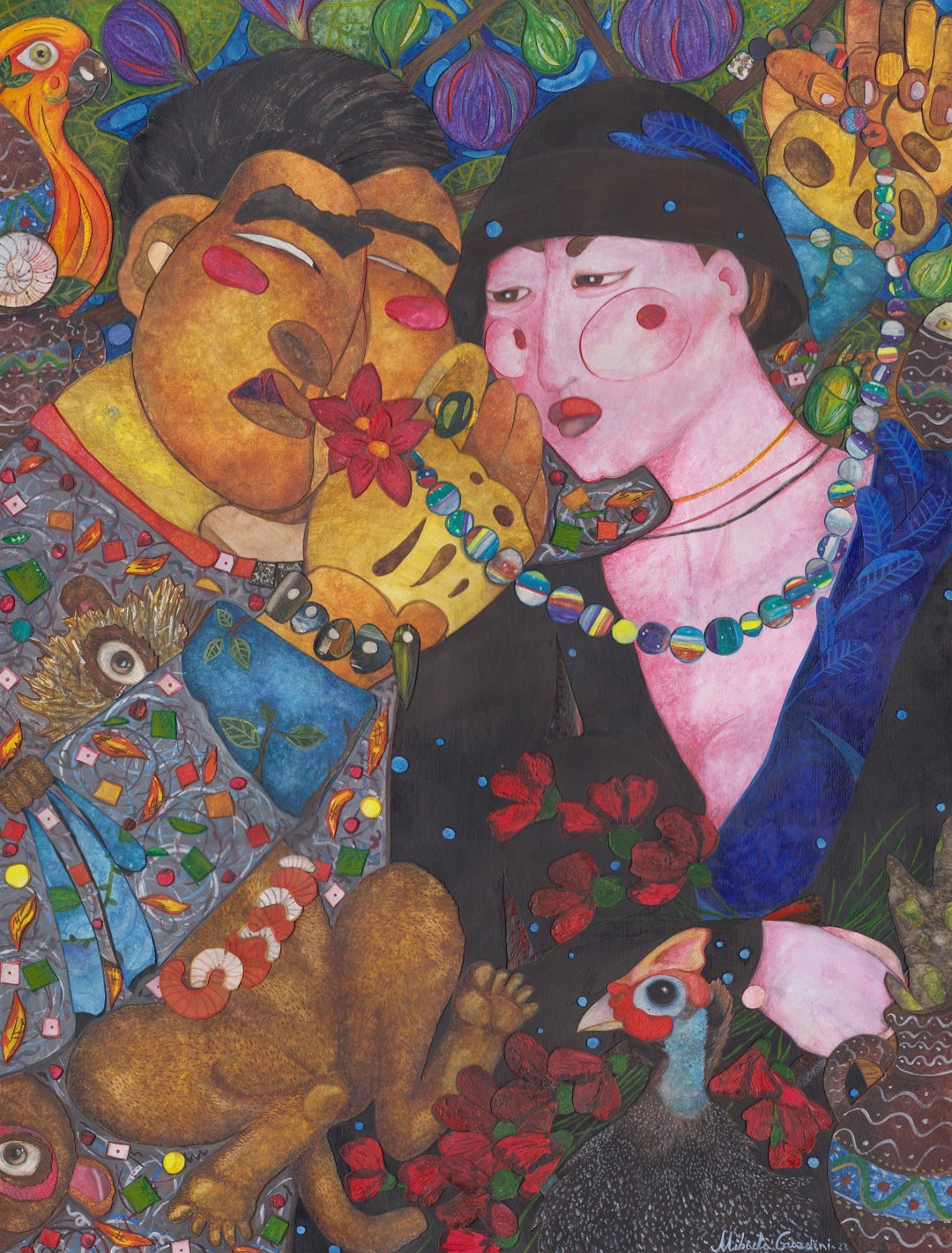 Colorful Wall Art Vibrant Couples Art Print Quirky Wall Art Etsy