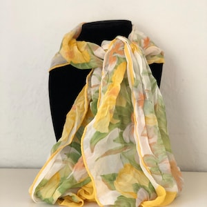 Vintage Floral Silk Scarf